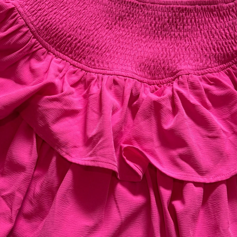Pink Ruffle Mini Skirt - Picture 2 of 3